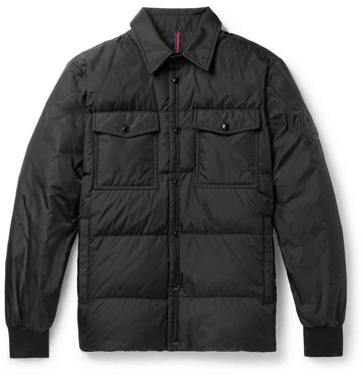 Photo: Moncler - Gruss Slim-Fit Quilted Shell Down Shirt Jacket - Black