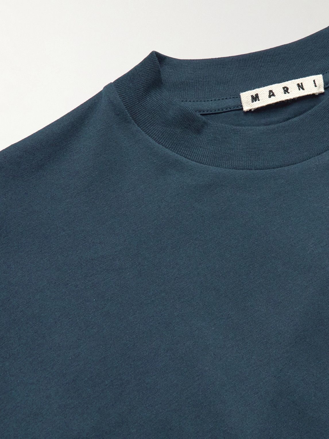 Marni Blue Cotton Pattern Shirt