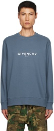 Givenchy Blue Reverse Print Sweatshirt