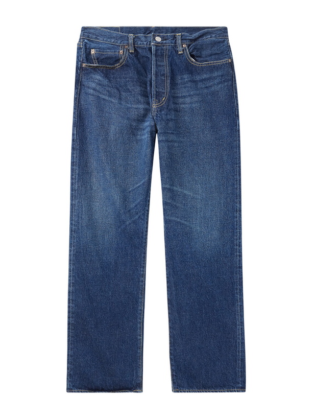 Photo: Remi Relief - 1954 Straight-Leg Cropped Distressed Jeans - Blue