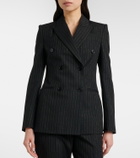 McQueen Pinstripe double-breasted wool blazer