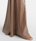 Alex Perry Sequined strapless gown