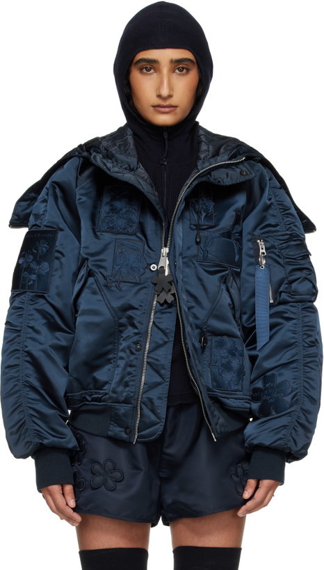 Photo: Cecilie Bahnsen Alpha Industries x Cecilie Bahnsen Navy N-2B Bomber Jacket