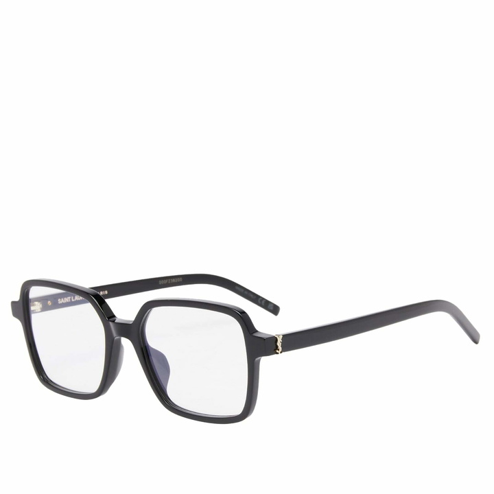 Photo: Saint Laurent Sunglasses Women's Saint Laurent Monogram Optical Glasses in Black/Transparent 