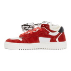 Off-White Red and White Off Court Low Sneakers