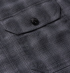 TOM FORD - Slim-Fit Checked Cotton-Flannel Shirt - Gray