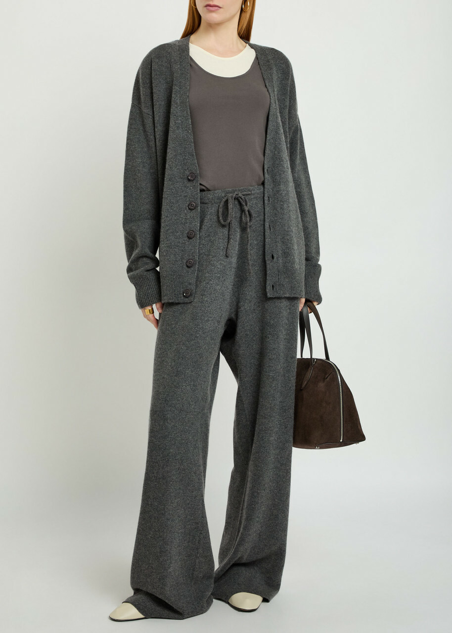 Extreme Cashmere N°459 Jonah V-neck Cashmere-blend Cardigan - Dark Grey - One Size