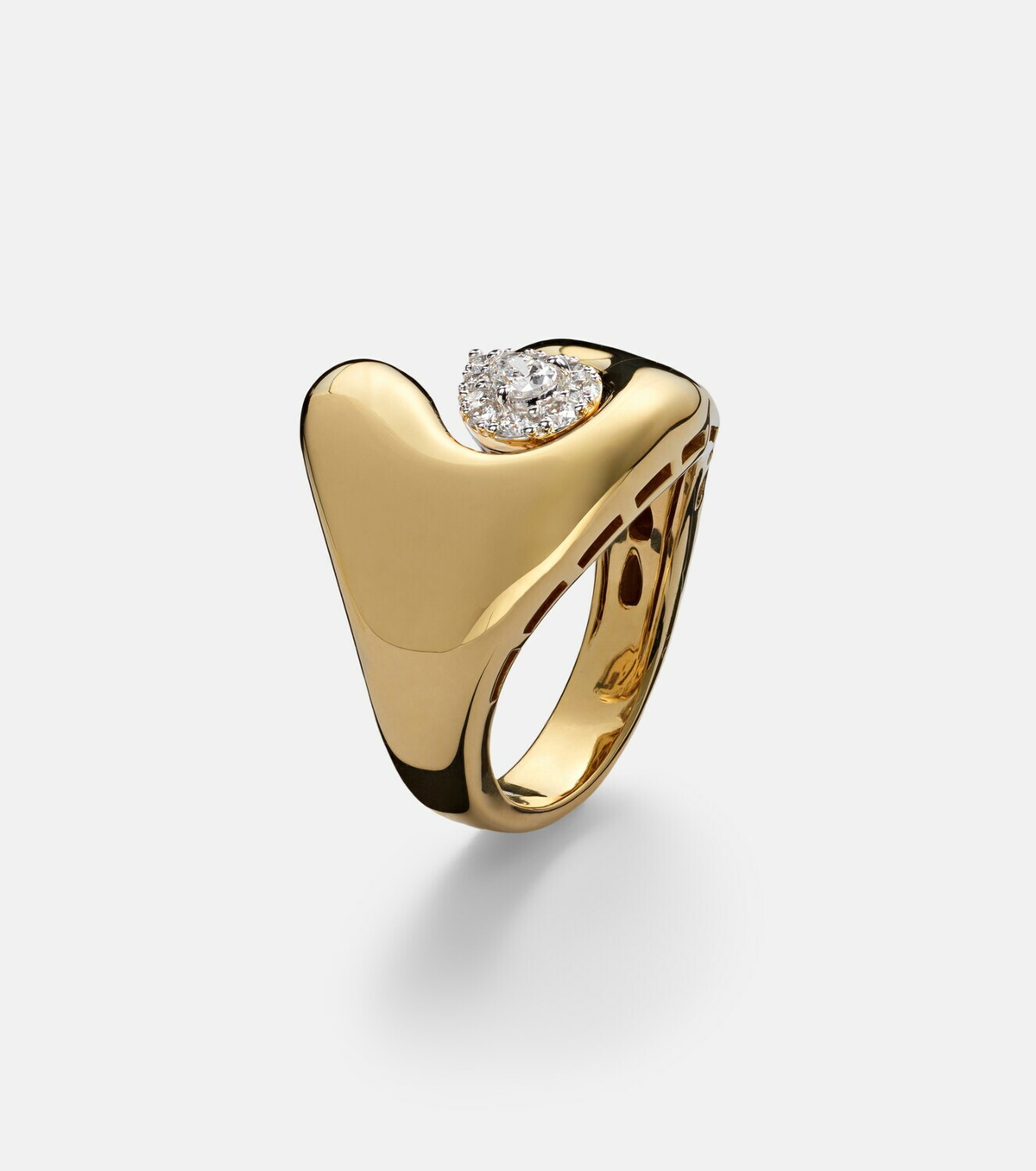 Yeprem Golden Strada 18kt gold ring with diamonds