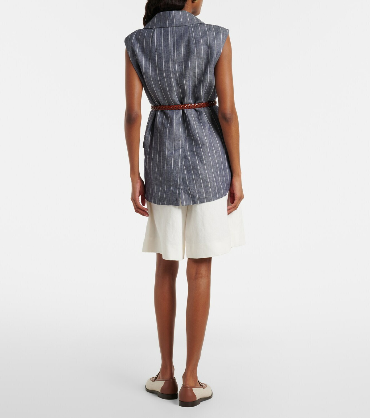 'S Max Mara Sole cotton and linen Bermuda shorts