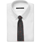Alexander McQueen - 7cm Embroidered Prince of Wales Checked Silk-Jacquard Tie - Men - Black