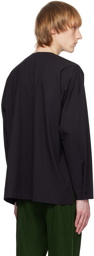 HOMME PLISSÉ ISSEY MIYAKE Black Flap Pocket Shirt