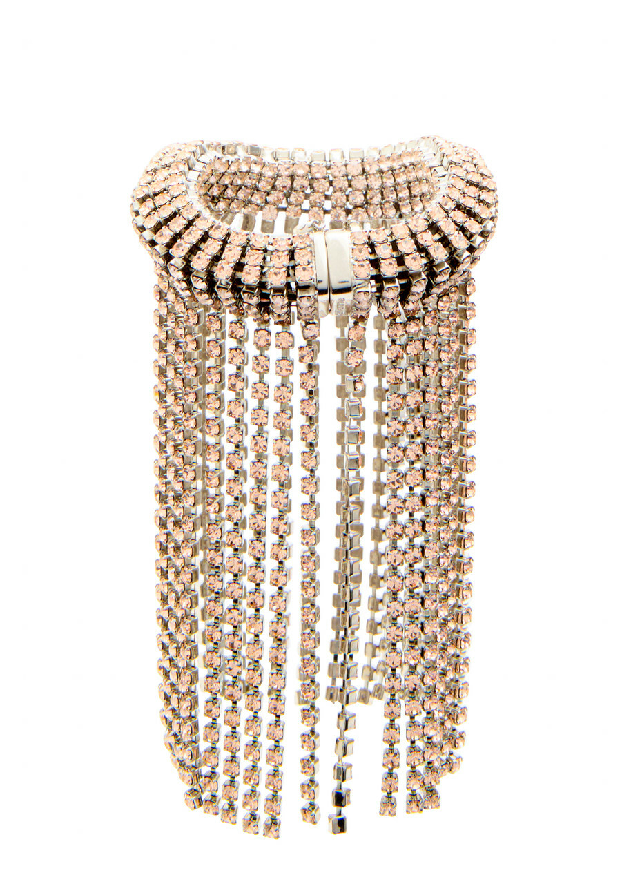 Rabanne Fringed Crystal-embellished Bracelet - Gold - One Size