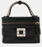 Roger Vivier Embellished leather makeup bag