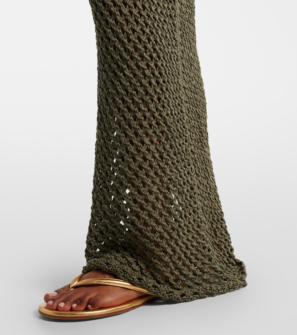 Bananhot Magen crochet cotton-blend maxi skirt