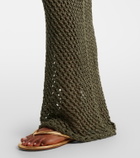 Bananhot Magen crochet cotton-blend maxi skirt