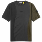 Moncler Men's x adidas Originals Panel T-Shirt in Black/Olive