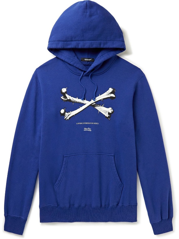 Photo: Undercover - Cotton-Jersey Hoodie - Blue