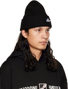 We11done Black Patch Beanie