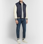 Incotex - nanamica Colour-Block Twill Bomber Jacket - Storm blue