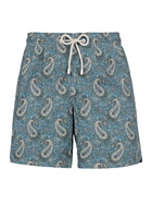 MC2 Saint Barth Man Mid-length Gustavia Swim-shorts With Cashmere Print