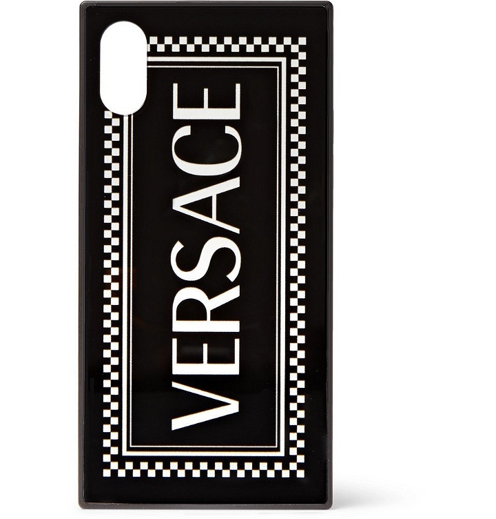 Photo: Versace - Logo-Print iPhone X Case - Black