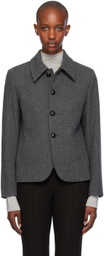 UMBER POSTPAST Gray Wool Four-Button Jacket