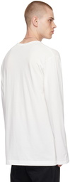 Yohji Yamamoto White Crewneck Long Sleeve T-Shirt