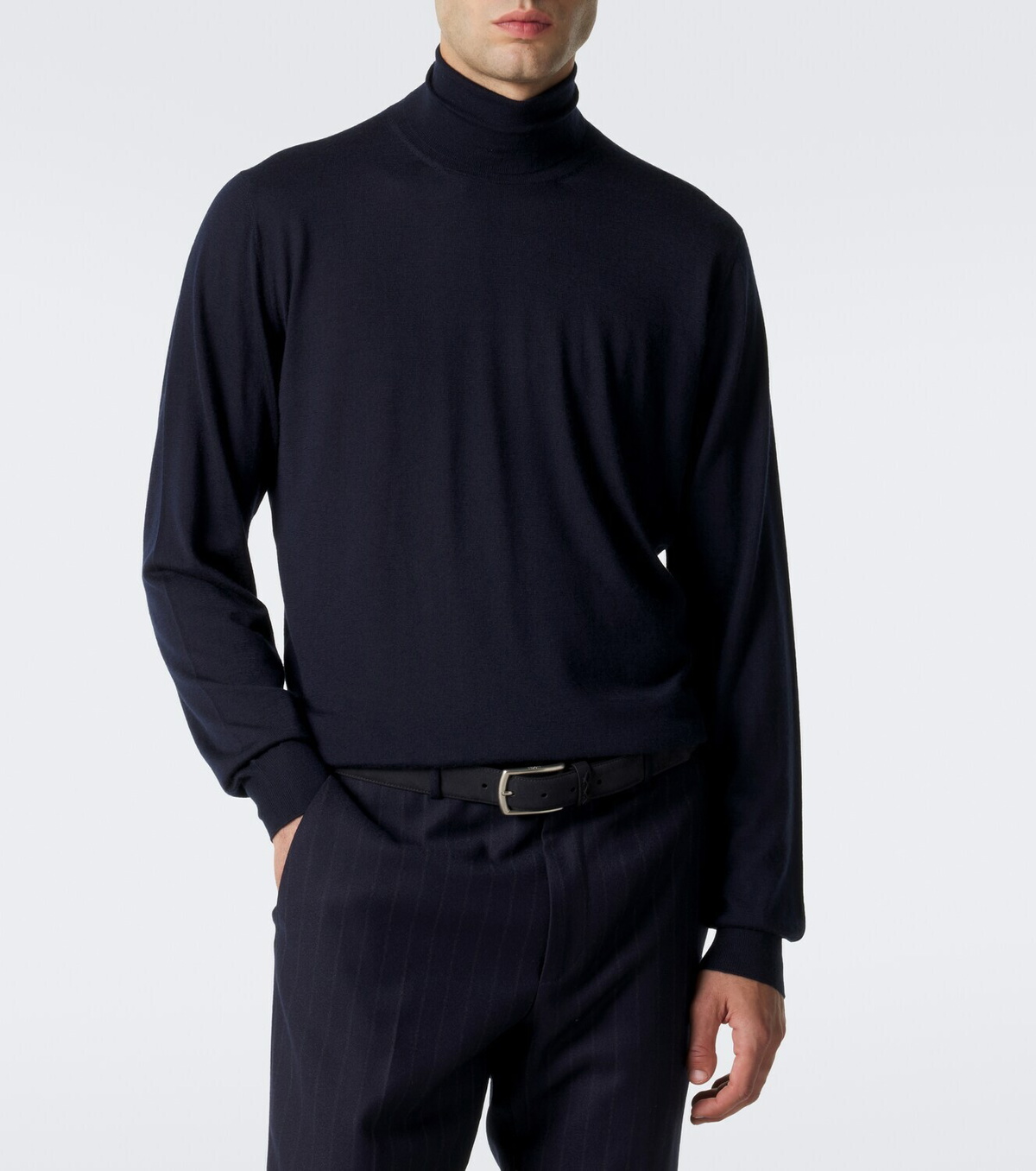 Thom Sweeney Cashmere and silk turtleneck sweater