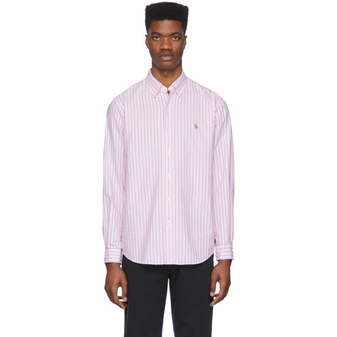 Photo: Polo Ralph Lauren Pink and White Striped Oxford Shirt