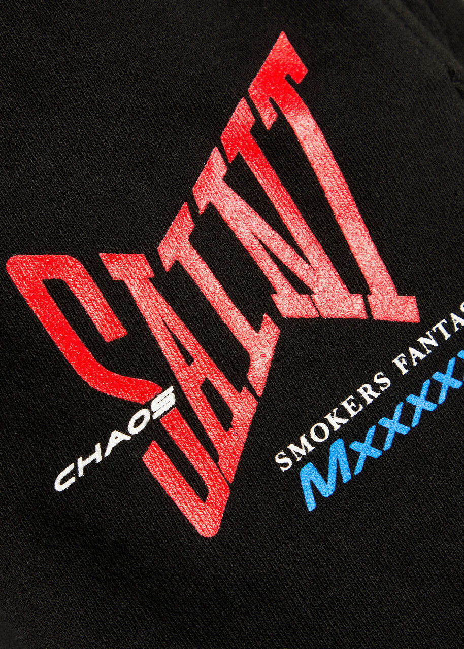 Saint Mxxxxxx Logo-print Cotton Sweatpants Black