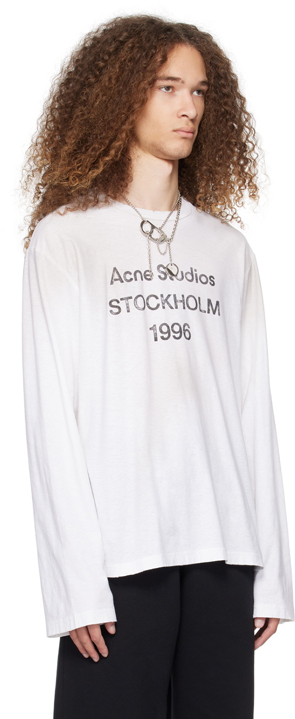 トップス Acne Studios STOCKHOLM 1996 long sleeve Buy Acne Studios men logo 1996 long sleeve t-shirt for $410