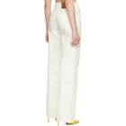BALMAIN Off-White Loose-Fit Denim Jeans