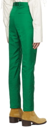 Carlota Barrera Green Polyester Trousers