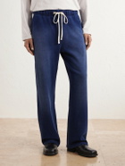 Les Tien - Straight-Leg Cotton-Fleece Sweatpants - Blue