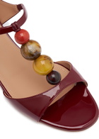Malone Souliers Lena 10 Beaded Leather Flat Sandals Brown