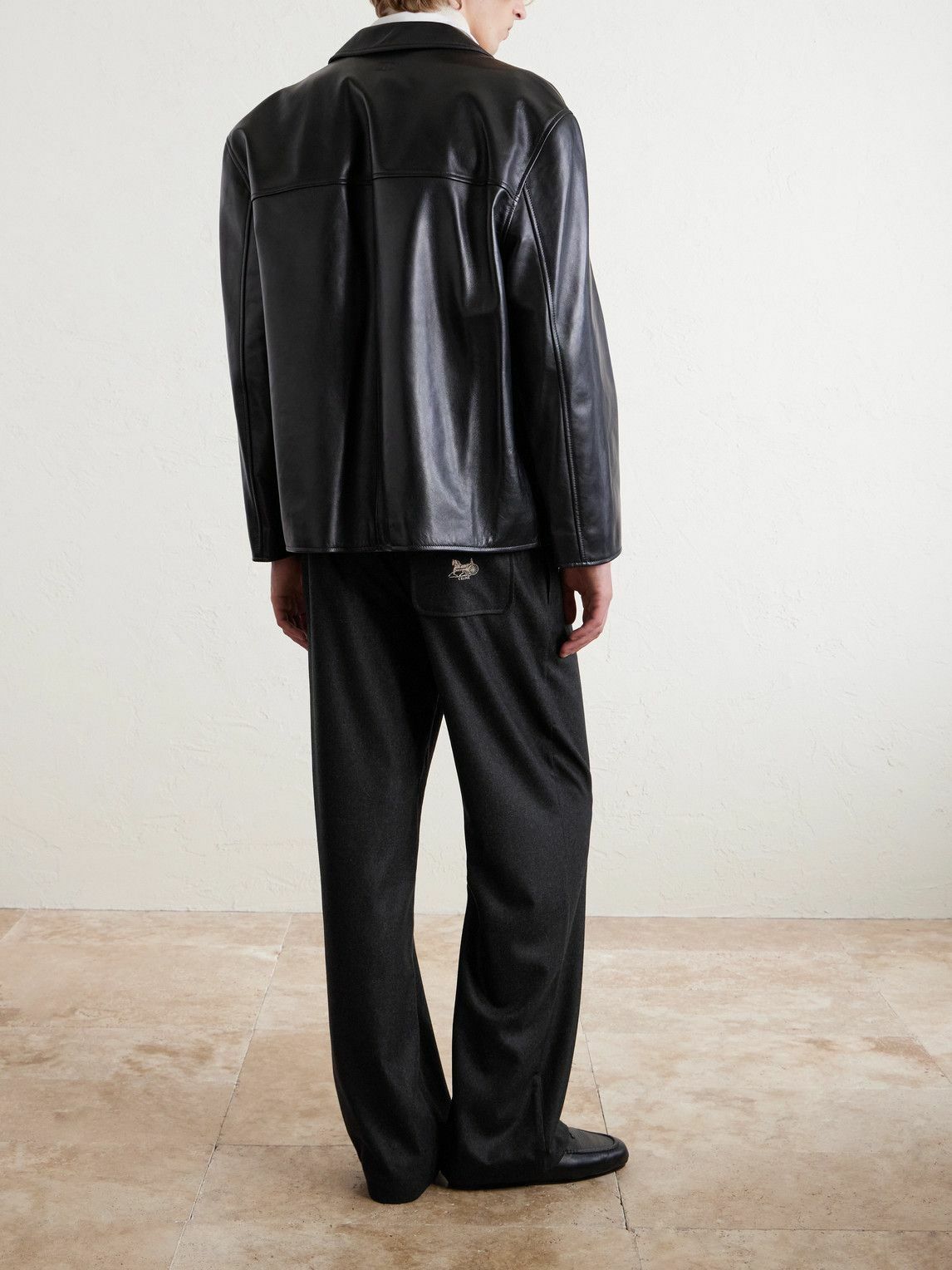 CELINE - Cashmere-Flannel Trousers - Gray