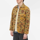 Universal Works Men's Patched Mill Bakers Jacket in Sand Camo/Khaki Camo