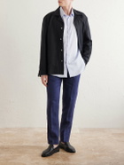Sunspel - Straight-Leg Pleated Linen Suit Trousers - Blue