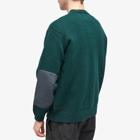 And Wander Men's Shetland Wool Knit Cardigan in Green