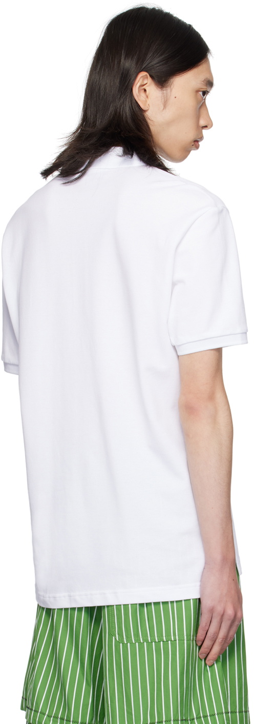 Moschino White Teddy Patch Polo