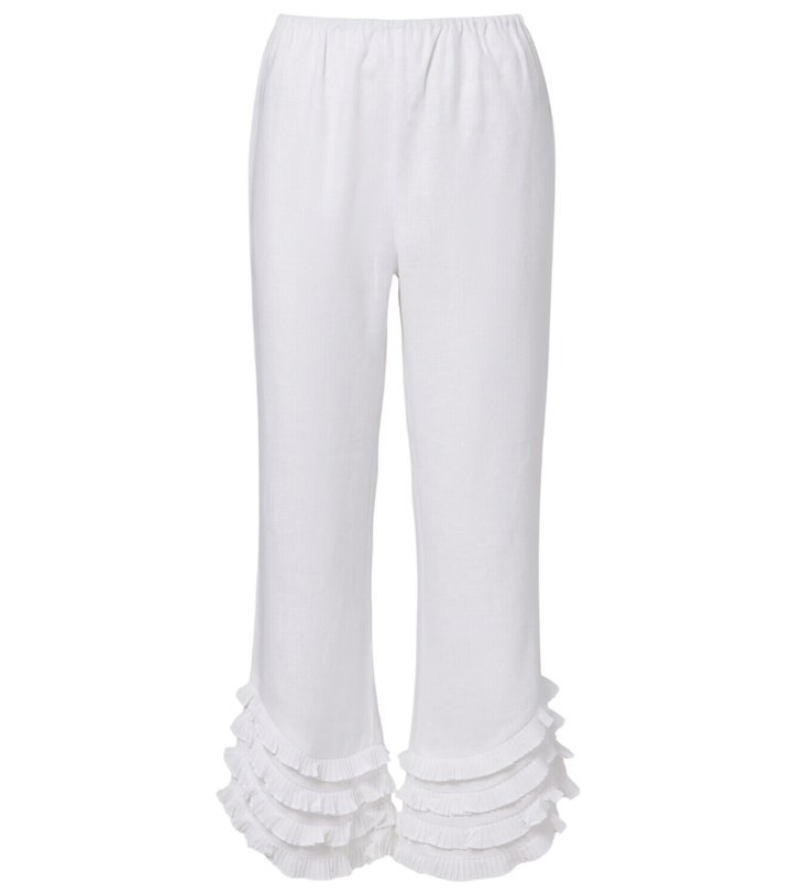 Photo: Posse Florence ruffled linen wide-leg pants