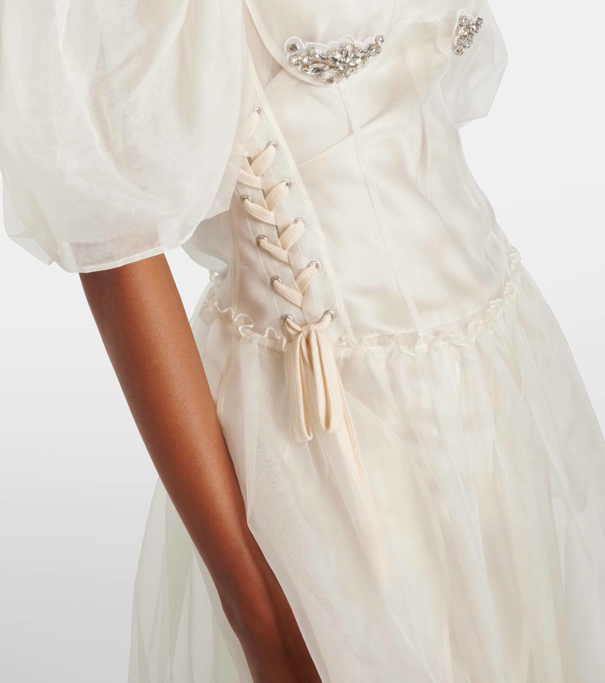 Simone Rocha Embellished silk corset gown Simone Rocha