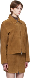 Holzweiler Tan Cia Suede Leather Jacket
