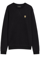 Belstaff Logo-appliquéd Cotton Sweatshirt Black