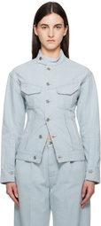 Victoria Beckham Blue Sculptural Denim Jacket