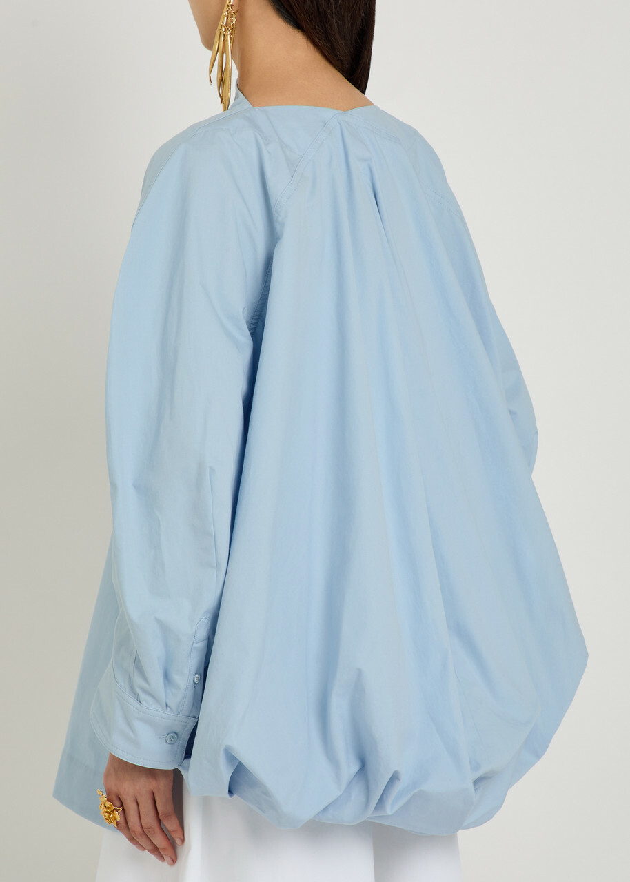 Jacquemus La Chemise Pittore Cotton-poplin Blouse Light Blue
