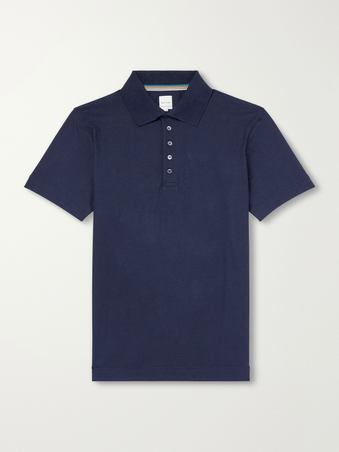 Paul Smith - Striped Cotton-Jersey Polo Shirt - Blue