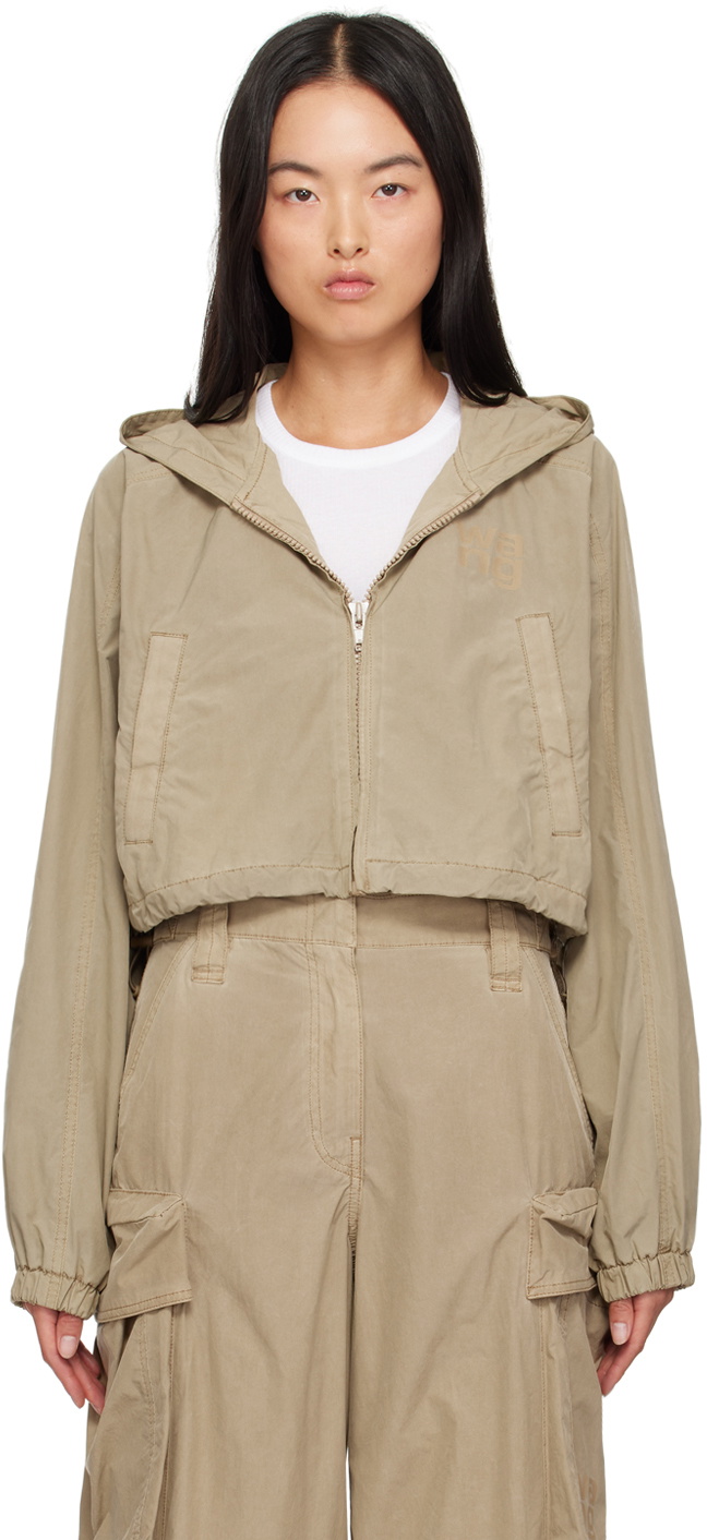 alexanderwang.t Beige Logo Cropped Jacket