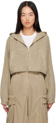 alexanderwang.t Beige Logo Cropped Jacket