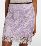 Jacques Wei Embellished lace miniskirt
